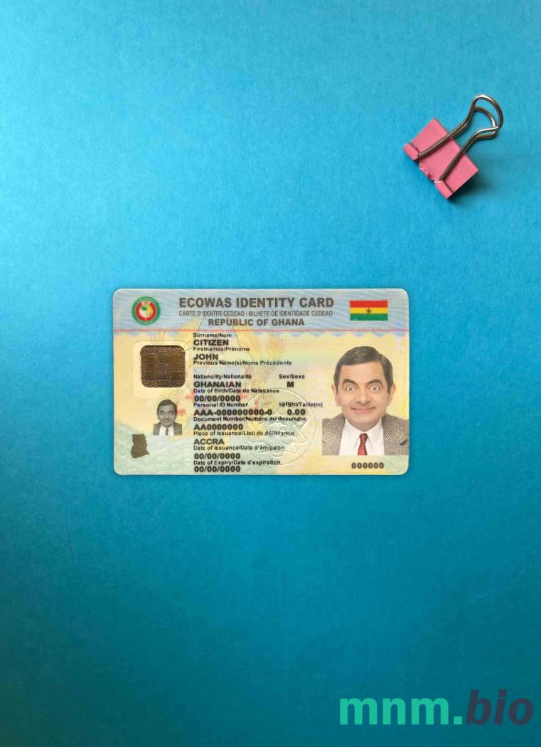 Ghana ID fotowygląd skan i fotorealistyczny snapshot, 2 w 1